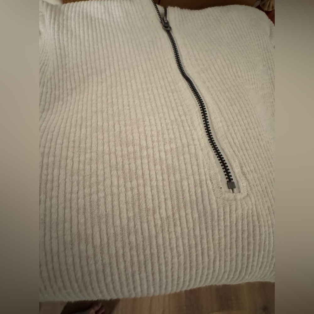 We the Free Ribbed Quarter Zip Sweater - Picture 4 of 5